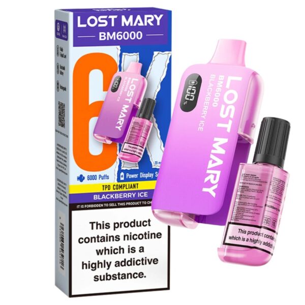 Lost Mary BM6000 – Blackberry ice (Einweg-Pod-Set) 20MG E-ZIGARETTEN EINWEG - XMANIA Deutschland